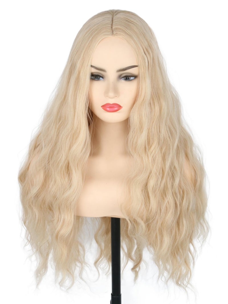 LeMarnia Women's Wigs Dark Gold Fluffy Long Wavy Sarah Wigs Cosplay Princess Wigs Heat Resistant Synthetic Wigs for Everyday Party Wigs - Image 1